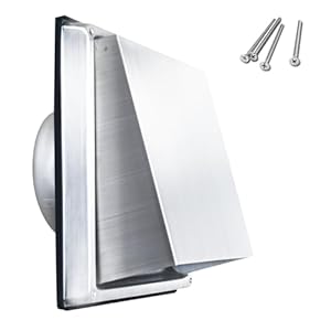 Dazhtu Edelstahl Ablufthaube 150mm Lüftungsgitter