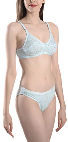 Image of FIMS - Fashion is my style Women's 3 Bras 3 Panties Set (BUNDI 3 Bras 3 Panties SetPANTY Pink Yellow Blue 34 Yellow, Pink, Blue 34)