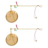 SEWACC 2 Stück Tragbare Kleiner Kupferwaage 100g Traditionelle Chinesische Handwaage für Kräuter Tee Gewürze und Schmuck Vintage Küchenwaage mit Kasten