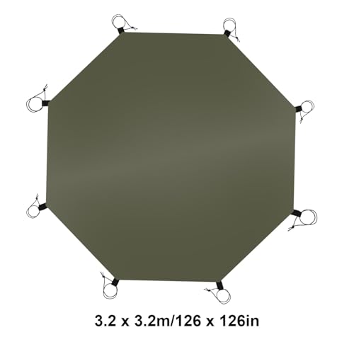 Tapis de tente octogonale d'extérieur contre l'humidité bâche camping - 3