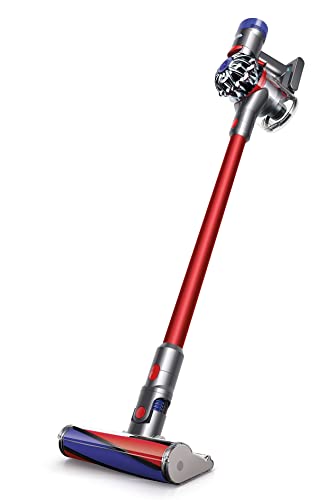 Dyson V8 Fluffy Cordless Stick Vacuum Cleaner: Bagless, Hepa Filter, Telescopic Handle, Rotating Brushes, Battery Operated, Portable, Up To 40 Min Runtime (Red) #TOP1