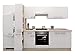 Produktbild Küchenzeile 300 cm Weiß Akazie mit Geräten und Apothekerschrank - Ancona