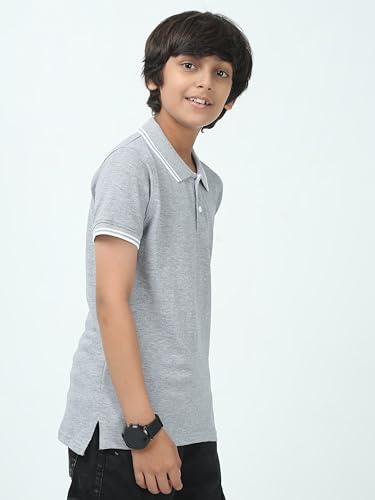 Image of Cotton Polo T-Shirt for Kids Boys Girls Half Sleeve, Regular Fit Tees for Boys Collared Casual Tshirts | Soft & Breathable Biowash Fabric | Half Sleeve