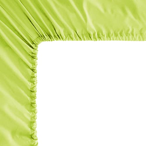 Image of Mocassi Twin XL Sheet Set - Luxury Hotel 1800 Premier Bedding Sheets & Pillowcases - Ultra Soft Breathable & Cooling Bed Sheets - Deep Pocket - Wrinkle Resistant - 4 Piece Set - Twin XL, Lime