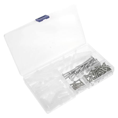 KICHOUSE Mounting Anchors and Screws Drywall Anchor Kit Self Drilling Screws Pe Expansion Tube Heavy Duty Wall Fixation