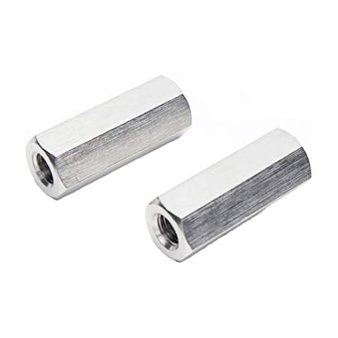 Smartsails 2PCS M8 X 1.25-Pitch 40mm Length 304 Stainless Steel Metric Hex Coupling Nut Cover