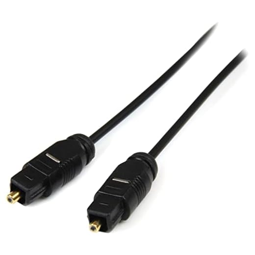 StarTech.com 10 ft. (3 m) Digital Optical Audio Cable - Toslink Digital Optical SPDIF - Ultra-Thin - Male/Male - Optical Audio Cable (THINTOS10), Black