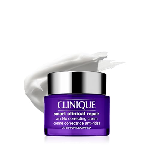 Clinique Smart Clinical Repair Wrinkle Correcting Anti Aging Face Cream With Hyaluronic Acid + Peptides For All Skin Types | Hydrating, 2.5 Fl Oz