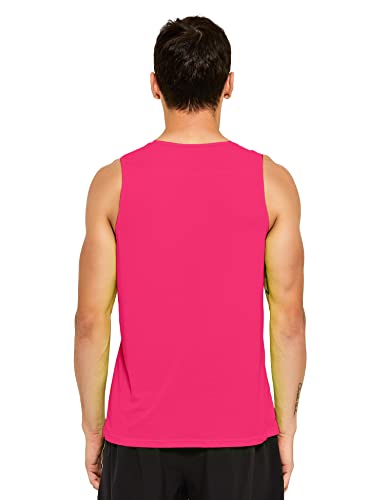 Image of DEMOZU Men's Neon Running Athletic Workout Tank Top Quick Dry Swim Beach Pool Gym Tank Top Sleeveless Muscle Shirts