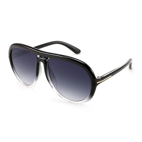 Image of Karsaer Oversized Vintage Aviator Sunglasses for Men Women?Big Retro Round Aviator Sunglasses K7132