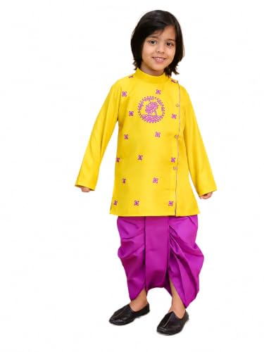 Image of BownBee Kids Ethnic Wear Dhoti Kurta Set | Traditional Festive Clothing for Children | Indian Wedding & Celebration Wear | Comfortable Fit