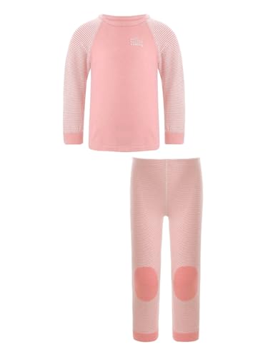 YEAHDOR Kids Boys Girls Thermal Underwear Set Long Sleeve Thicken Pullover Tops with Long Johns Set Pink 3-4 Years
