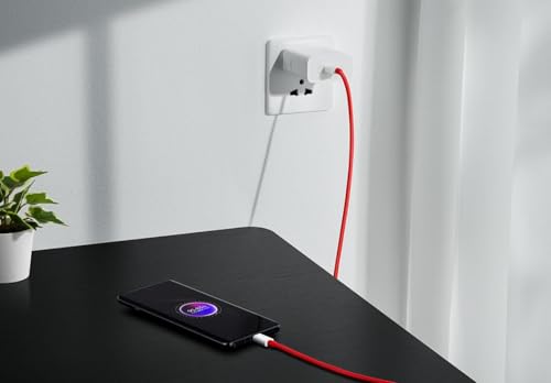 Image of 100W Super Vooc Fast Charging Adapter with Type C Cable Compatible with OnePlus 11R, OnePlus 11, Nord CE 4 5G & Other Supervooc Devices, White