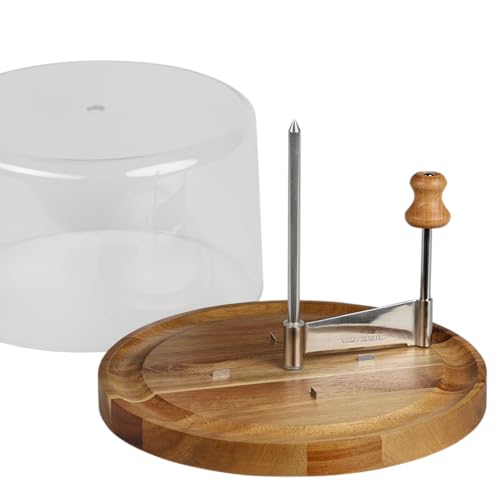 Kesper | Käsehobel mit Haube aus FSC-zertifiziertem Akazienholz | Ø 21,7 cm | Perfekt für Tête de Moine Käse