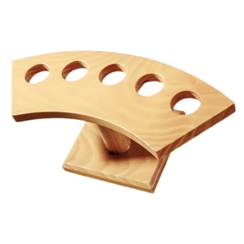 healvian 木製アイスクリームコーンホルダー ディスプレイスタンド 大型安定ベース付き 寿司整理兼用 デスクトップ用ピクニック パーティー