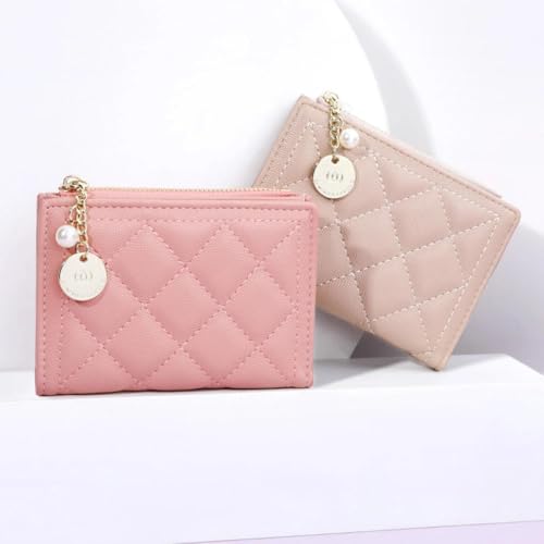 1pc Women's Wallet Short Minimalist Card Bag Summer Pink Zipper Coin Purse