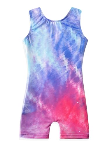 Image of HOZIY Gymnastics Leotards for Girls Unicorn Aurora Rainbow Mermaid Dinosaur Cupcake Sparkle Biketard Toddlers Kids Children
