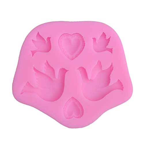 COORKOMKLOSE SUCKER CALIFICACIÓN DE Caricatura Dulce Paz para Paloma Forma de Molde de Decoración de Pasteles Herramienta de Silicona Jabón Molde Cocina Regalo Regalo