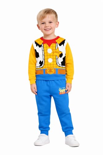 Disney Toy Story Boys or Girls Woody Tracksuit Kids Pullover Top & Jogger Set Multicolour Age 3-4 Years