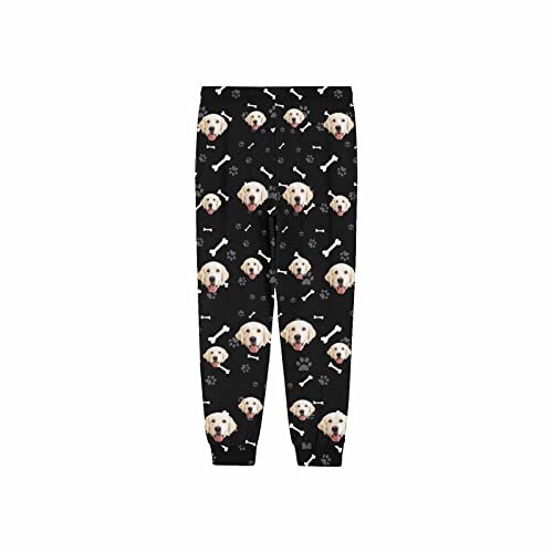 Custom Funny Pajama Pants for Men with Photo Face Pet Dog Cat Pajamas Pjs Lounge Sleepwear Bottoms Personalized Gift3