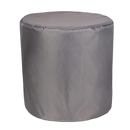 Cubiertas redondas de muebles de jardín de 185,4 x 109,2 cm, 420D gran cubierta de mimbre para muebles de exterior impermeable a prueba de viento, color negro