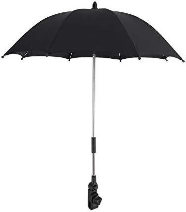 Beach Umbrella,Sun Umbrella,Umbrella Stroller,Baby Stroller Umbrella Parasol,UV Sun Umbrella with Clamp for Trolley, Wheelchair