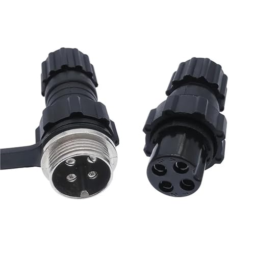 Conectores GX16 M16 con tuerca trasera anti-tirones, enchufes de 2 pines para cable