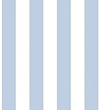 0 cm patrón de repetición g23341 – Deauville 2 Amplia Rayas Azul Blanco Galerie – Papel pintado