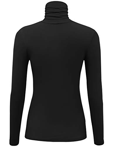 Women's Long Sleeve Lightweight Turtleneck Top Slim Fit Pullover T-Shirt (S-XXL)3