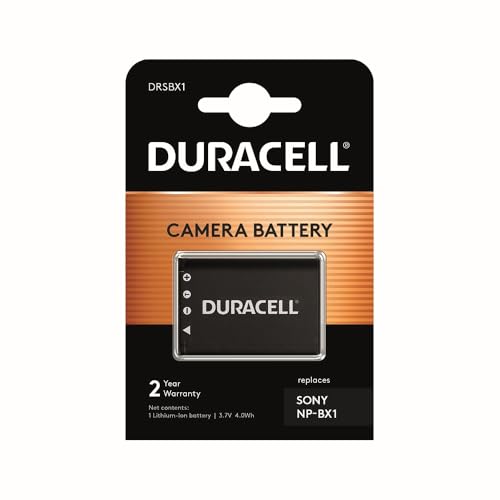 Duracell DRSBX1 Batterie pour Appareil Photo Sony NP-BX1 HX50V/DSC-HX50V/RX1 DSC-RX1 Noir