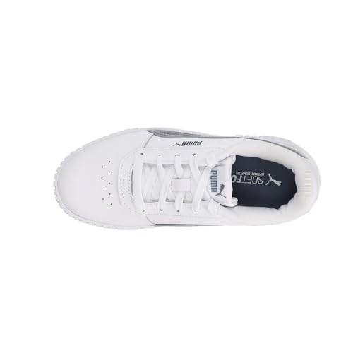 PUMA Toddler Girls Carina 2.0 Cloudy Metallic Logo Lace Up Sneakers Shoes Casual - White4