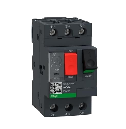 Disjoncteur GV2ME10C contre les courts-circuits de moteur 3P triphasé de calibre 4-6,3 A