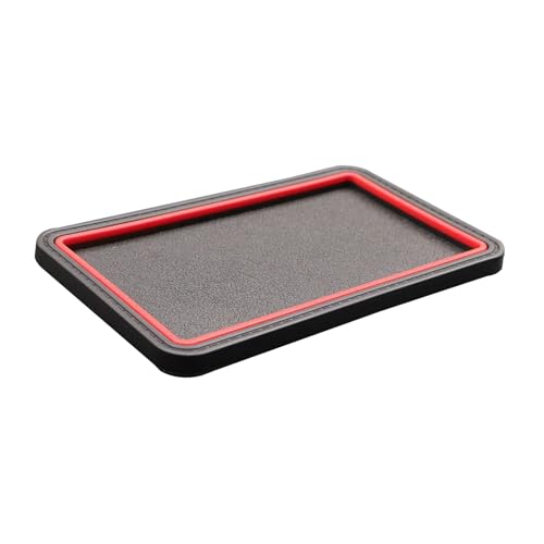 UHANBUT Car Dashboard Anti-Slip Grip Mat, Cell Phone Holder Gel Pad, Multifunctional Dashboard Sticky Pad, Universal Vehicle Interior Accessories for GPS, Keychains, Sunglasses (Red)