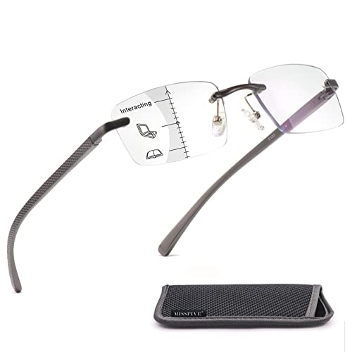 +2.5x Aluminum Temples Progressive Reading Glasses for Paper and Computer Work