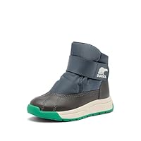 Sorel Youth Unisex Little Whitney III Strap Mid Waterproof Winter Boot, Uniform Blue/Jet, 9