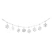 Melrose International 72145DS Metal Snowflake Garland - Set of 4