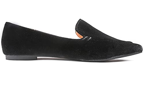 Image of FEVERSOLE Women's Loafer Flat Pointed Fashion Slip On Comfort Driving Office Shoes