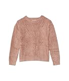 Barefoot Dreams Girls' CozyChic Lite Youth Cable Pullover (Little Big Kid), Terra