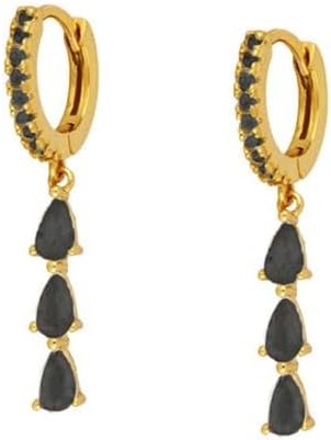 Gold Silver Dangle Rhinestone Crystal Drop Hoop Earrings for Women, Diamond Huggie Dangle Earrings for Wedding,Statement Earrings 14k Gold Plated Prom Fashion Long Dangling Jewelry Gift