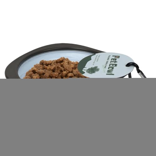 Pommyyn 折りたたみ式ペット用ウォーターボウル,折りたたみ式の犬用給水ボウル カラビナクリップ付き - キャンプハイキング散歩用ペット給餌器兼給水器