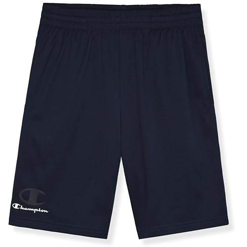 Champion Boys Athletic Shorts Lightweight Active Fit Short for Kids, Dark Navy, Medium
