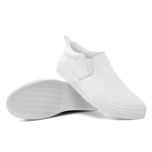 Custom Solid Color Canvas Slip-On Shoes Personalized Print Your Logo Name Lightweight Breathable Easy Wear Sneaker4