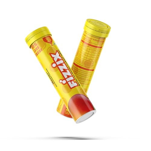 Image of Fizzix Cocktail Effervescent Tablets, 10 Pack, Low Sugar Drink Mix for Mocktails and Cocktails (MANGO)