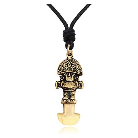Vietguild Peruvian Knife Handmade Brass Necklace Pendant Jewelry Cover