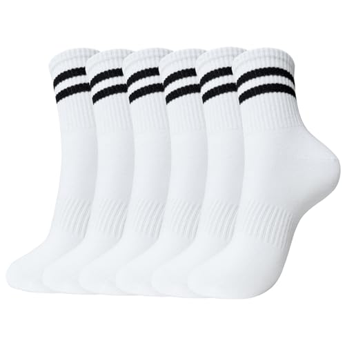 Crew Socks for Women Striped Athletic Socks Womens