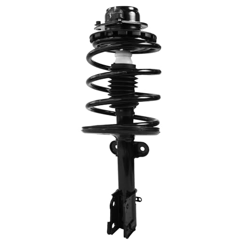 Image of Detroit Axle - Front Struts Kit for 2000 Chrysler Grand Voyager 1996-2000 Town & Country Dodge Plymouth Grand Caravan Voyager 2 Struts with Coil Spring 4 Inner Outer Tie Rods Replacement Suspension
