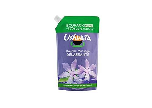 Ushuaïa Gel Douche Ecopack Massage Délassant à 'Huile Essentielle d'Ylang des Comores 1 Unité 500 ml