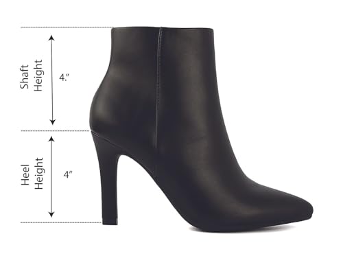 Sugar Women’s Pointed Toe High Heel Ankle Booties – Dressy Stiletto Fashion Boots for Women, Zipper Closure - Vecna2