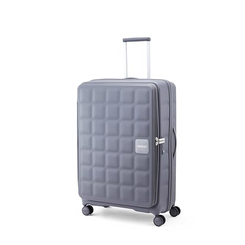 Image of American Tourister Bitbloc | Check-in Trolley Bag (79.5 cm) | 106 Ltrs | 360 8 Wheel Spinner | Hard Case | Recessed TSA Lock | 3 Years Global Warranty | Grey