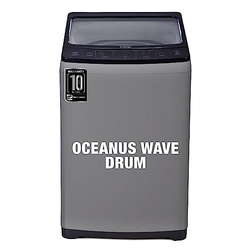 7.5 Kg 5 Star Fully Automatic Top Load Washing Machine (HWM75-826DNZP, Oceanus Wave Drum, Titanium Grey)